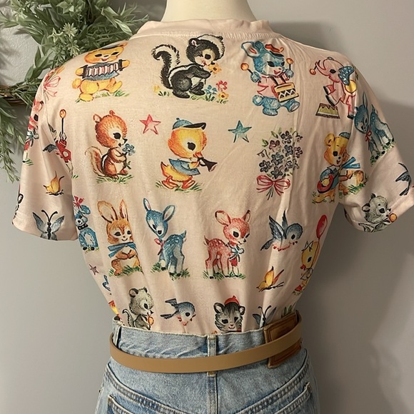 Nostalgic Animals Graphic Tee in Dusty Pink - Picture 4 of 8